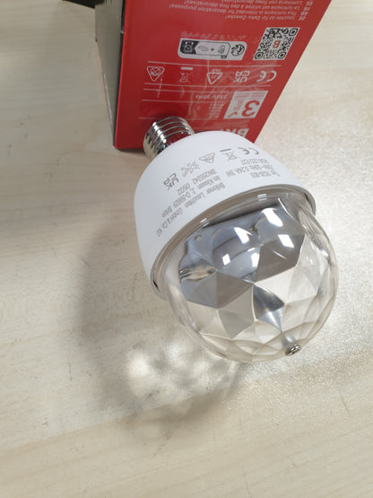 253540 - BRILONER TOP DISKO LED E27 RGB, DRIJTË RROTULLUESE, 12.9X7.3 CM, TRANSPARENTE