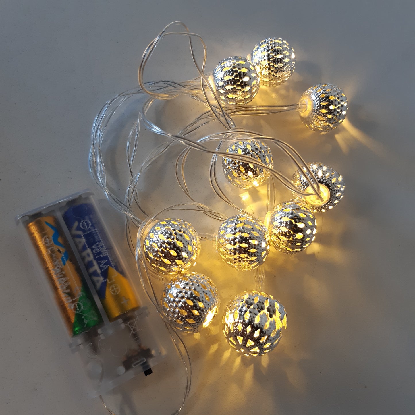 258265 - KALEORA Drita me tela marokene, 1.5 metra, 10 topa LED, drita të bardha të ngrohta, për Krishtlindje