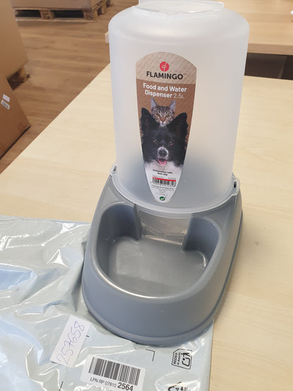 257658 - FLAMINGO - Dispensues Automatik Uji dhe Ushqimi për Qen dhe Mace, Kapacitet 2.5 L