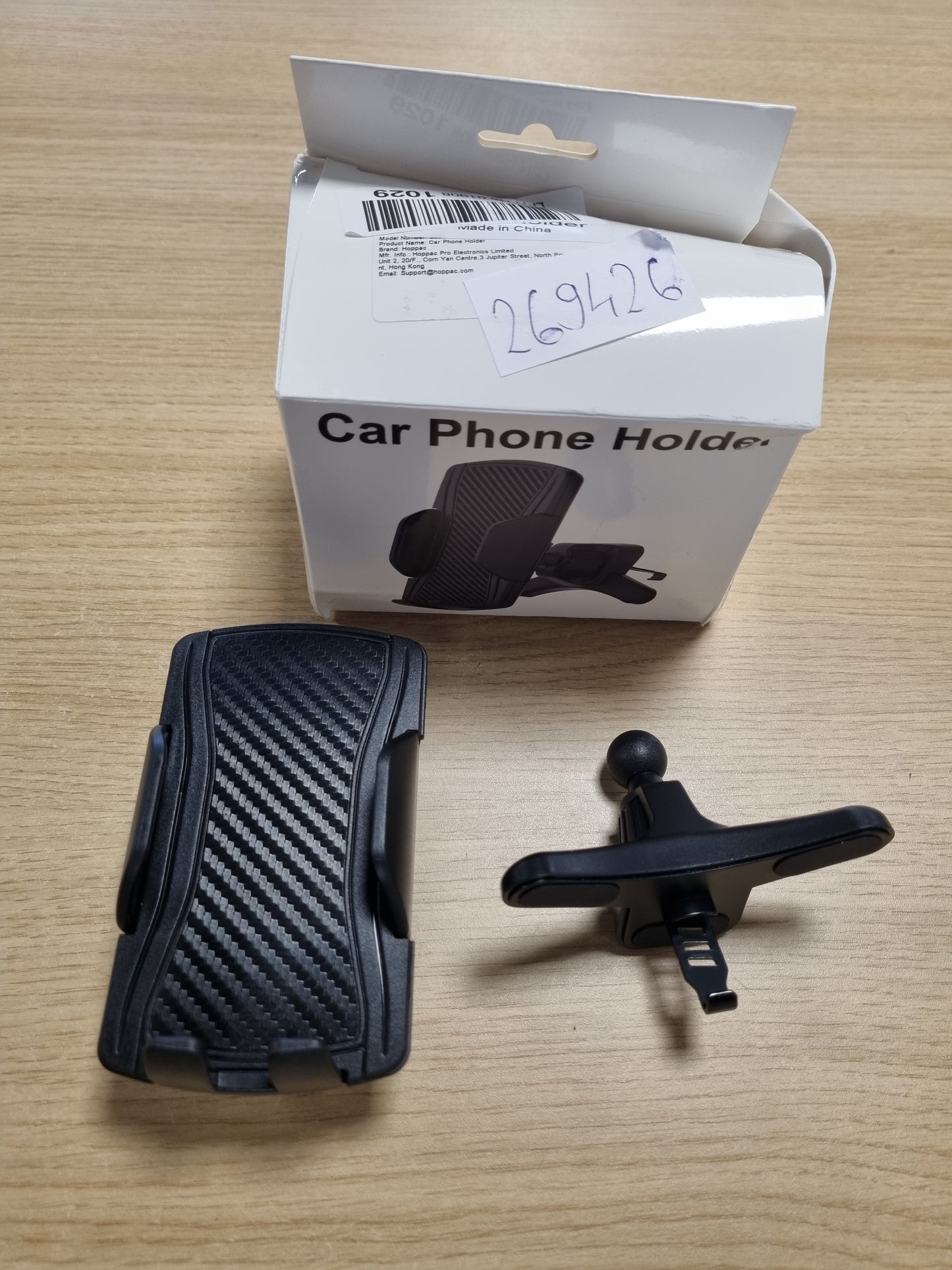 269426 - HOPPAC Mbajtëse telefoni për makinë, grep çeliku i përmirësuar, rrotullim 360° dhe lëshim me një buton, montim për ventilim makine për iPhone Max dhe telefona inteligjentë Android 4-7"