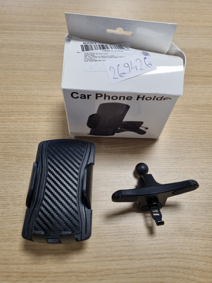 269426 - HOPPAC Mbajtëse telefoni për makinë, grep çeliku i përmirësuar, rrotullim 360° dhe lëshim me një buton, montim për ventilim makine për iPhone Max dhe telefona inteligjentë Android 4-7"