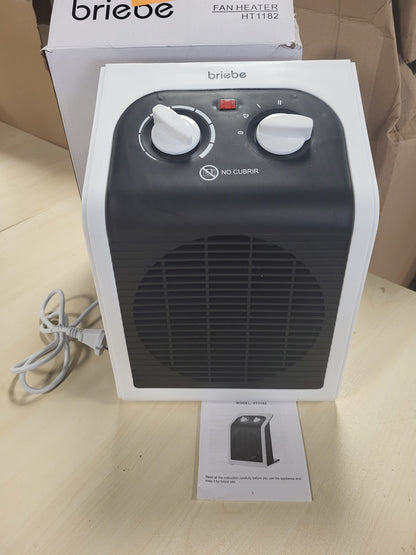 222482 - Ngrohës elektrik portativ me ventilator, 2000W, për hapësira deri në 20m², E zezë/E bardhë
