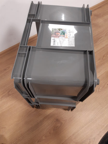 195665 - KEEPER Kuti Ruajtjeje me Doreza, Modeli Euro XXL, Materiali Procyclen, Kapacitet 54L, Seria Bruno Eco Line, Ngjyra Gri Eko