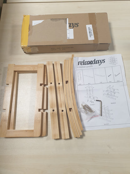 219400 - RELAXDAYS Raft vere prej bambuje, për 9 shishe standarde, 14.5 x 30 x 30 cm, natyral