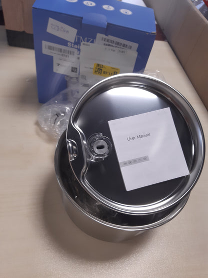 228240 - SHATËRVAN PËR MACE PREJ ÇELIKU INOKS - Shatërvan Automatik Uji 2.6L me Dritare Niveli Uji, Dispenser Uji Elektrik Ultra i Qetë, Filtrim me Shumë Shtresa