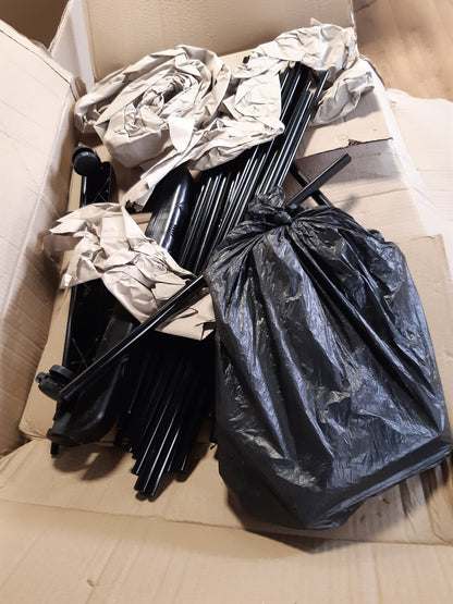 175558 - NK - Rafti Vertikal i Palosshëm për Tharje Rrobash me 4 Nivele, 6 Tabaka të Tërheqshme, 2 Krahë Anësorë me Mbështetëse Varëseje, Raft Këpucësh, Rrota 360°, Kapacitet Rrobe 19m - Ngjyre e Zezë