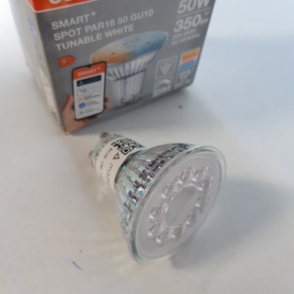 223636 - OSRAM SMART+ LED Spot PAR16, Reflektor GU10, i Bardhë i Rregullueshëm, i Errësueshëm, Matter over WiFi, i Kontrollueshëm nëpërmjet Aplikacionit, Alexa, Google dhe Apple