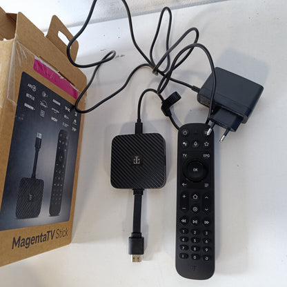 267837 - MAGENTATV STICK i Gjeneratës së 2-të, TV dhe Transmetim nëpërmjet Wi-Fi, MagentaTV me 160 kanale HD, 4K UHD, HDR, transmetim i drejtpërdrejtë dhe i zhvendosur në kohë, Shërbime transmetimi (Netflix, Disney+, RTL+, DAZN, Wow) dhe Google Play Store