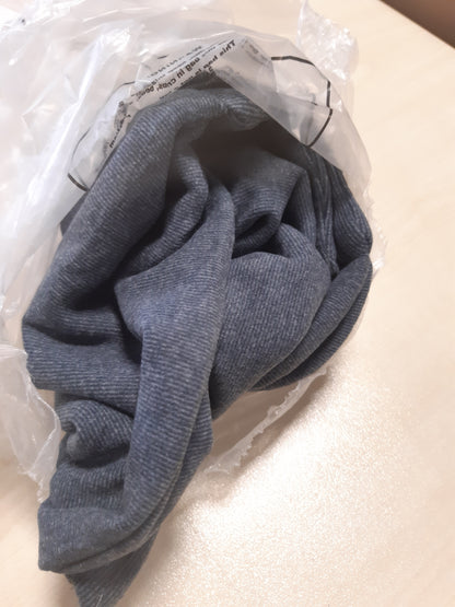 198803 - AOMIG Mbështjellëse Veshësh për Qen të Rregullueshme, Shirita Elastikë, Mbrojtëse Dëgjimi - Materiali i Butë (Ngjyra Gri, Madhësia L)