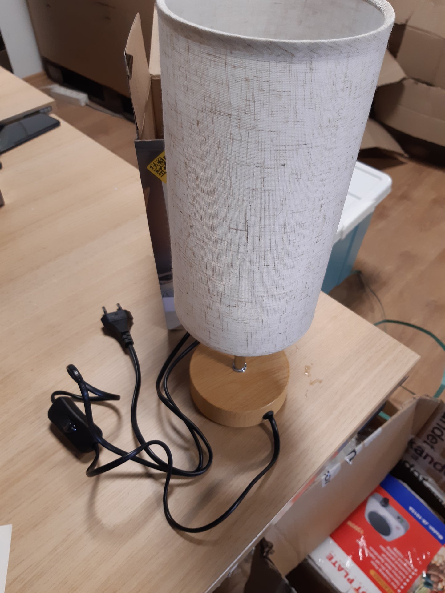 201714 - UPXNBOR Llambë Nate me Karikim USB-A dhe USB-C, 3 Nivele Drite të Ngrohta, Kabllo Energjie 1.5m, (Llambë E27 e Përfshirë)