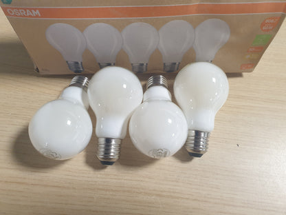 214907 - OSRAM Llambat LED me efikasitet të lartë, pako me 4 llamba, zëvendëson llambat inkandeshente 60W, të bardha të ngrohta (2700K), E27