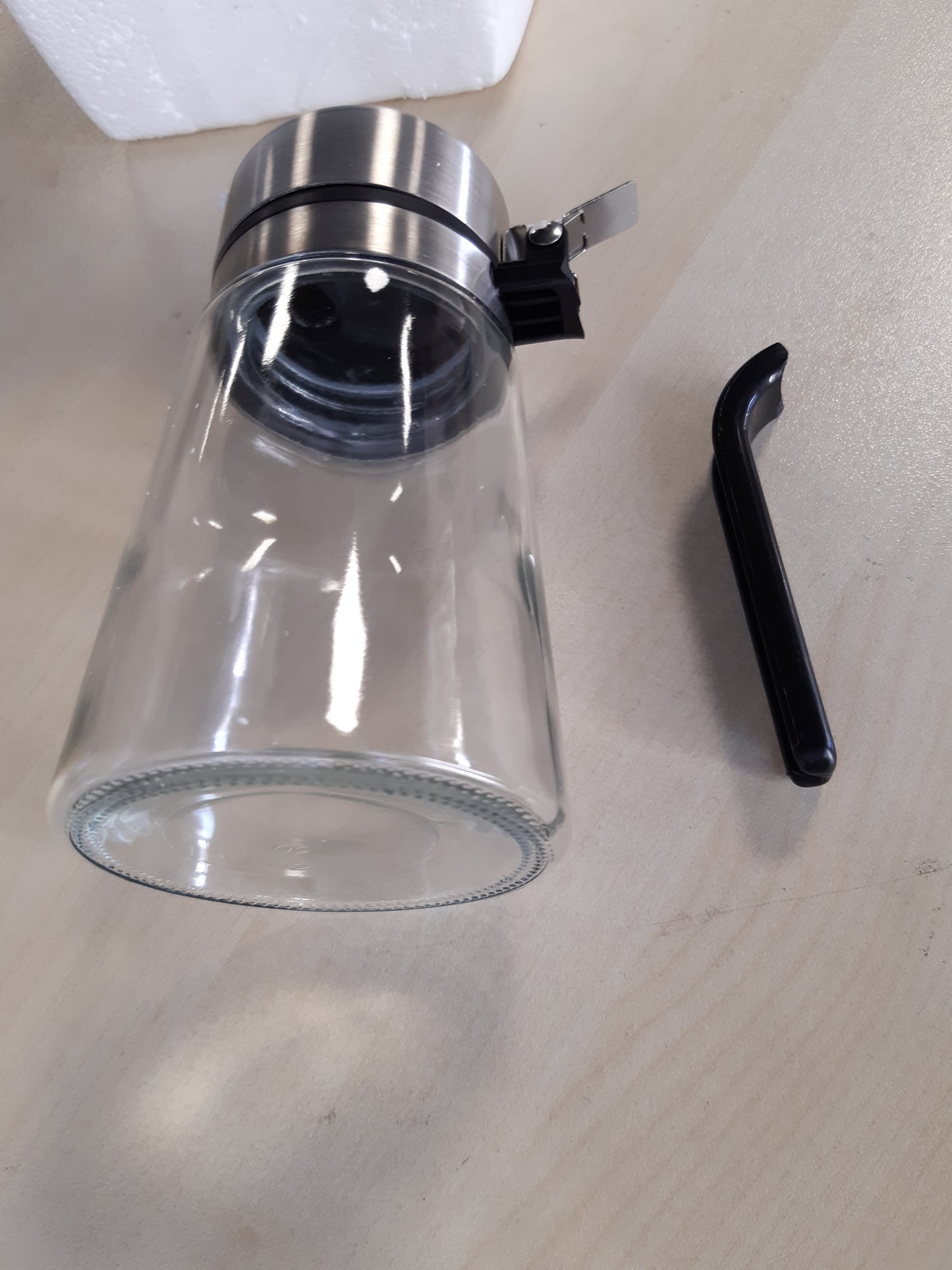 202243 - ZOEQIDE Dispensues Shurupi prej Qelqi 400ml me Grykë Çeliku Inox dhe Kapak Që Nuk Pikohet – Enë Transparente për Bar Kafeje dhe Kuzhinë