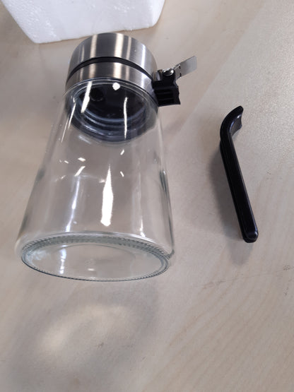 202243 - ZOEQIDE Dispensues Shurupi prej Qelqi 400ml me Grykë Çeliku Inox dhe Kapak Që Nuk Pikohet – Enë Transparente për Bar Kafeje dhe Kuzhinë