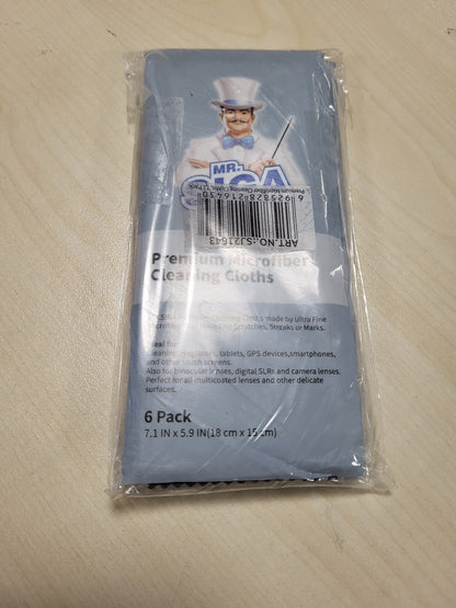 239029 - MR.SIGA Peceta Premium Mikrofibër për Pastrim, Paketë me 12 Copë – Peceta të buta dhe të qëndrueshme për pastrim efektiv. Madhësia 15 × 18 cm, ngjyrë blu e errët dhe gri.