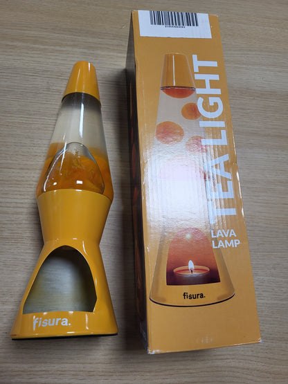196847 - FISURA - Llambë Lave e Verdhë, Që Nuk Merr Energji Elektrike, E Përbërë Prej Vullneti, Madhësi 29 cm x 8.5 cm (Qiriu Nuk Është Përfshirë)