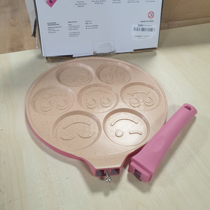 217842 - JOEJIS Tavë për krepa, 26.5 cm, alumini i derdhur jo-ngjitës, i lehtë, i pajtueshëm me induksion, rozë
