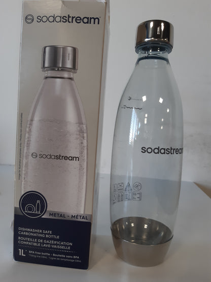 237817 - SODASTREAM - Fuse – Shishe 1L e ripërdorshme pa BPA, e sigurt për lavastovilje, metalike