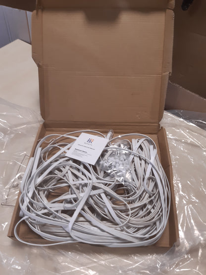 189866 - AMAZON BASICS Kabllo Gigabit Ethernet Cat-7 RJ45, 30.5m, e Bardhë