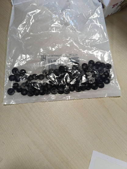 248830 - EMICO KAPAKË PËR VIDA TORX T20 - Të zeza, 100 copë, LDPE fleksibël, Pa mbetje, fiksim të saktë