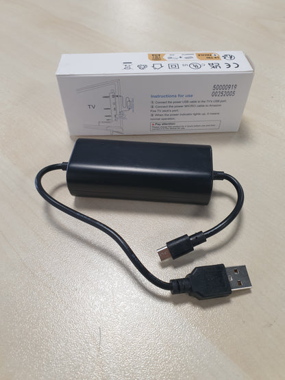 268653 - BERLS Kabllo Adaptuesi Energjisë USB, i pajtueshëm me Firestick 4K/Fire TV/Roku/Chromecast/Xiaomi, përmirëson qartësinë