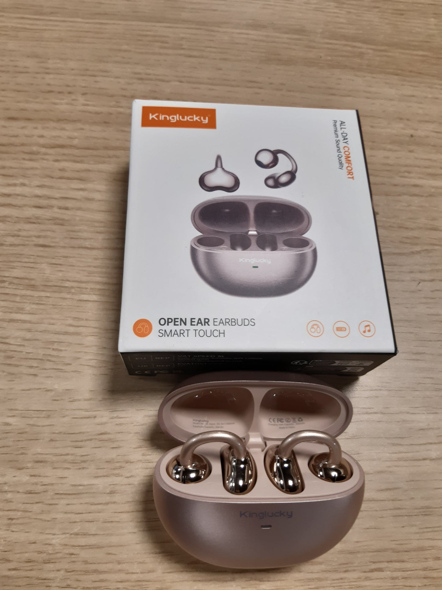 266368 - Kinglucky Kufje pa tel me kapëse Bluetooth 5.4, 50 orë kohë loje, anulim zhurmash, të papërshkueshme nga uji - vjollcë