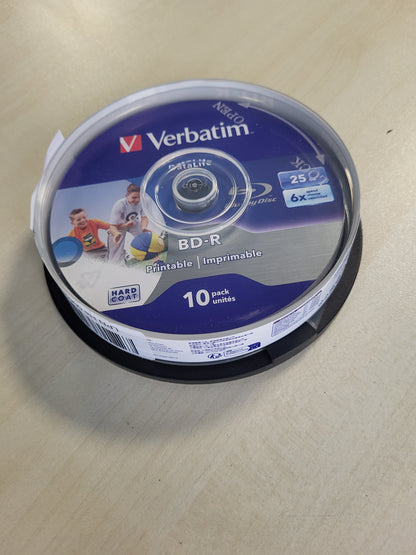 267204 - Verbatim BD-R SL DATALIFE 25GB 6X, 10 Pako Spindel, 43804