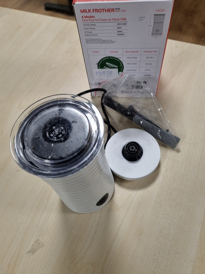 250578 - MORPILOT Shkumëzues Qumështi Elektrik, Ngrohës Qumështi 4-në-1, kapacitet 240ml, 400W, i Bardhë