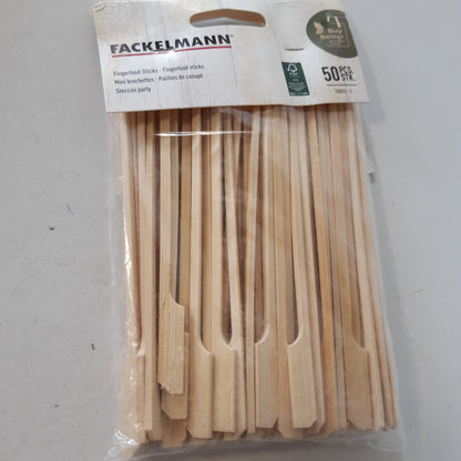 216834 - FACKELMANN Set me 50 shkopinj për ushqime të vogla - Hell druri, afërsisht 15 cm të gjatë