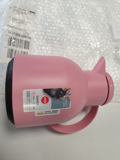 248480 - ENË E IZOLUAR EMSA SAMBA F40103, KAPACITET 1 LITËR, PLASTIKË, MBYLLJE E SHPEJTË, 100% E PAPËRSHKUESHME NGA RRJEDHJET, MBAN NXEHËSI PËR 12 ORË, TË FTOHTË PËR 24 ORË, ROZË PLUHI