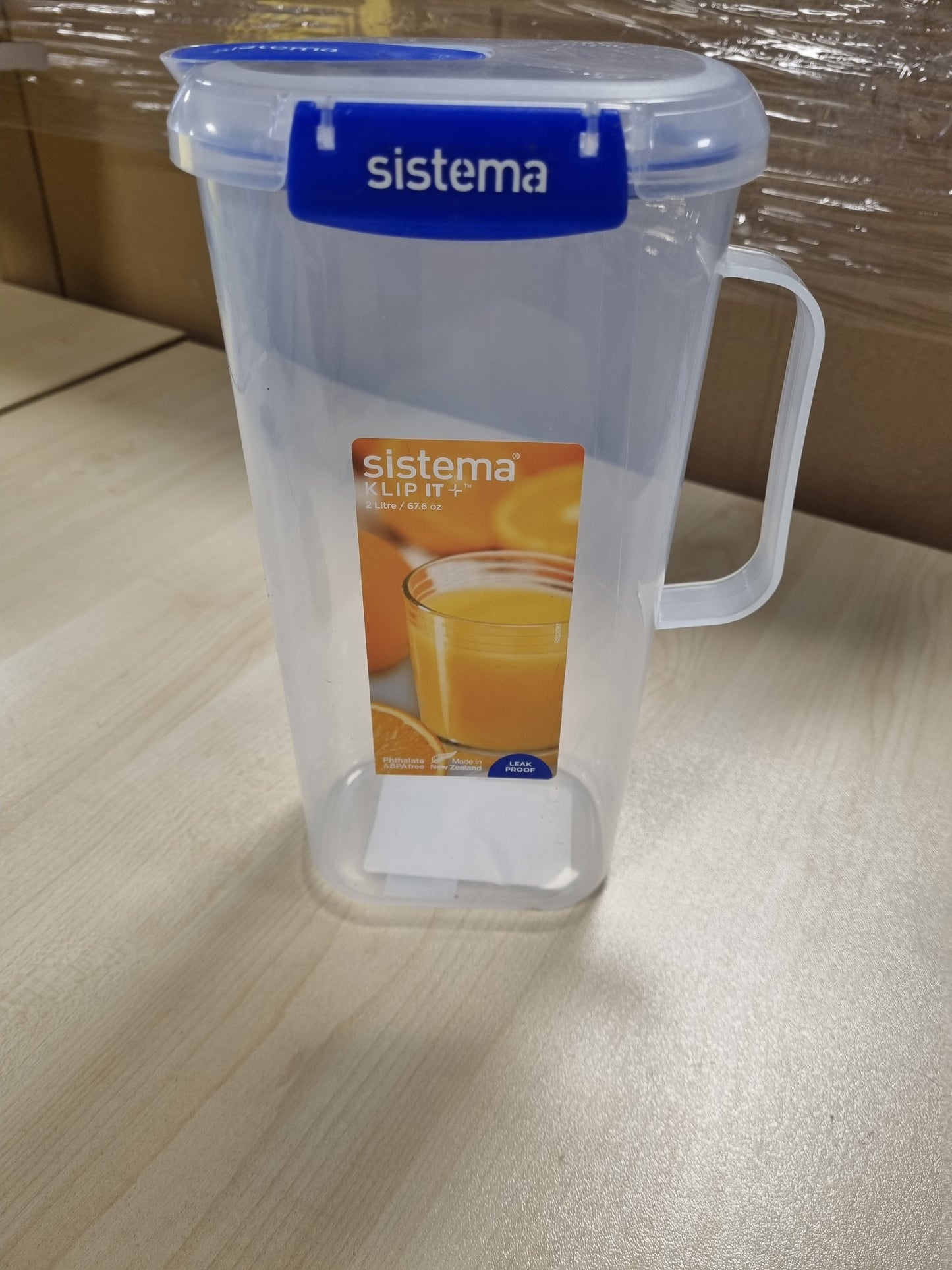 234231 - KANA KLIP IT PLUS, Kana plastike 2 litra, e papërshkueshme nga rrjedhjet për ujë, lëng dhe lëngje të tjera, Pa BPA