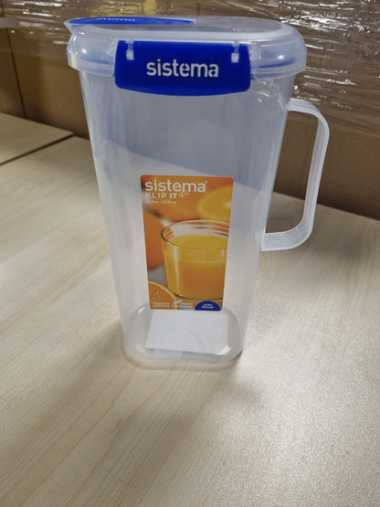 234231 - KANA KLIP IT PLUS, Kana plastike 2 litra, e papërshkueshme nga rrjedhjet për ujë, lëng dhe lëngje të tjera, Pa BPA