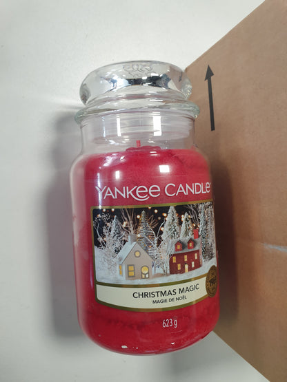 167569 - YANKEE CANDLE Qiri Aromatik në Kavanoz, Madhësi e Madhe, Magjia e Krishtlindjeve, Kohen e Djegies së qiririt deri në 150 Orë
