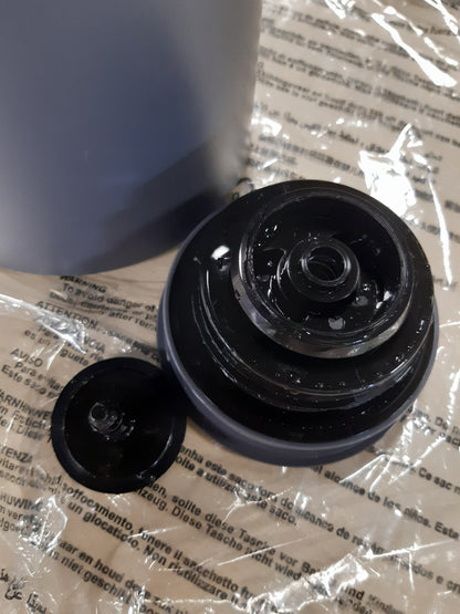 201612 - EMSA Motiva Termos Flask, Volumi 1L, Qelq izolues, Mban pije të nxehta për 12 orë dhe të ftohta për 24 orë, me mbyllje të shpejtë, Dizajn Antracit Nordik, Prodhuar në Gjermani, Modeli N41701