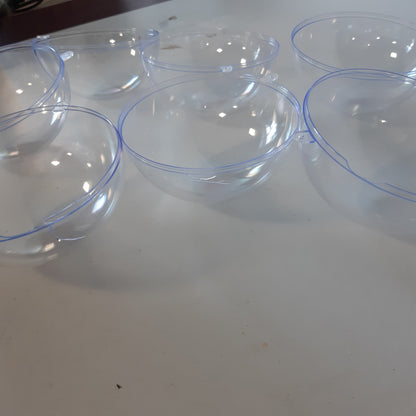 220190 - RAYHER 39469800 Plastik-Kugel 2tlg., 12cm Ø, Set me 4 copë, Kristal, Plastik, 1.2 x 1.2 x 2.1 cm