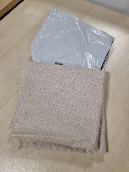 261159 - ANRO Nappe Mila në material të lahet - Jacquard - Veshje Teflon - Mirëmbajtje e lehtë - Efekt Lotusi - Rezistent ndaj papastërtisë dhe ujit - Pamje Uni Linen - Ovale - 180 x 140 cm - Skaj i prerë - I pjerrët