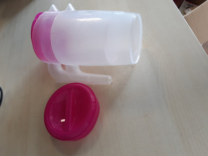 257661 - BUGUUYO Enë uji plastike me kapak, 1 litër, e papërshkueshme nga rrjedhjet, për frigorifer, enë lëngu dhe birre