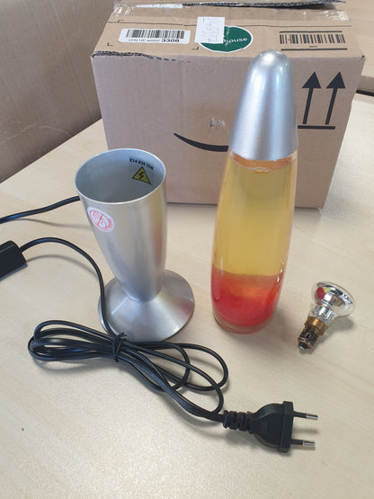 246337 - INNOVAGOODS Llambë Lave - Llambë Relaksuese, Llambë Komodine, 25W R39, ideale për dhomën e gjumit, ngjyrë e Kuqe