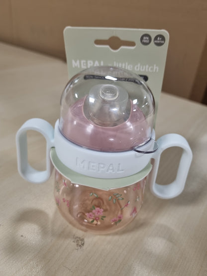 220041 - MEPAL Gotë Stërvitjeje Mio Little Dutch, Kundër Rrjedhjeve, Kapak Transparent, Doreza të Lehta, Kapacitet 200 ml, Kopshti i Zanave