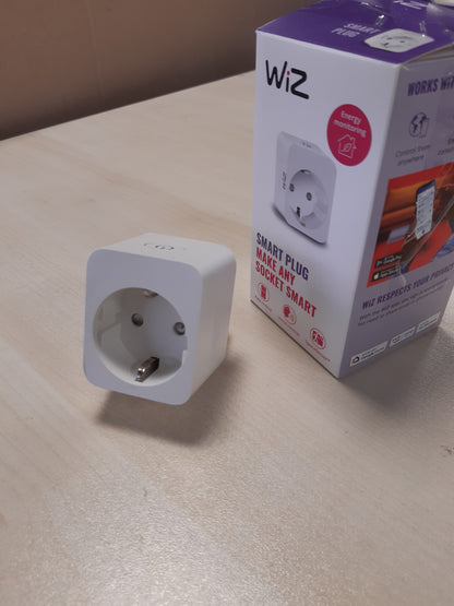 256413 - WIZ Prizë inteligjente Tipi F, 230 V, konfigurim i lehtë, kontroll inteligjent, komanda zanore, me matës energjie, pako me 1