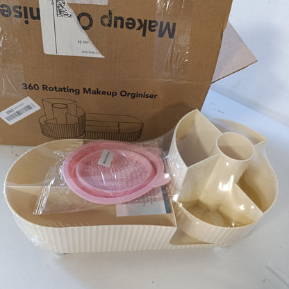 223810 - JVISION Organizues Grimi Rrotullues, Organizues Furçash Grimi, Rrotullues 360° me Kapacitet të Madh me Mjete Pastrimi Furçash