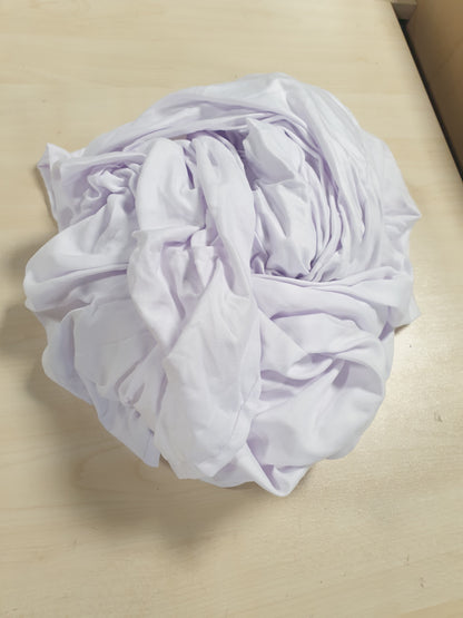 252146 - EASYCOSY Mbulesë Shtrati Pëlhure Mikrofibre 180x200 cm, 32 cm e Lartë, e Bardhë, Modeli Atenea