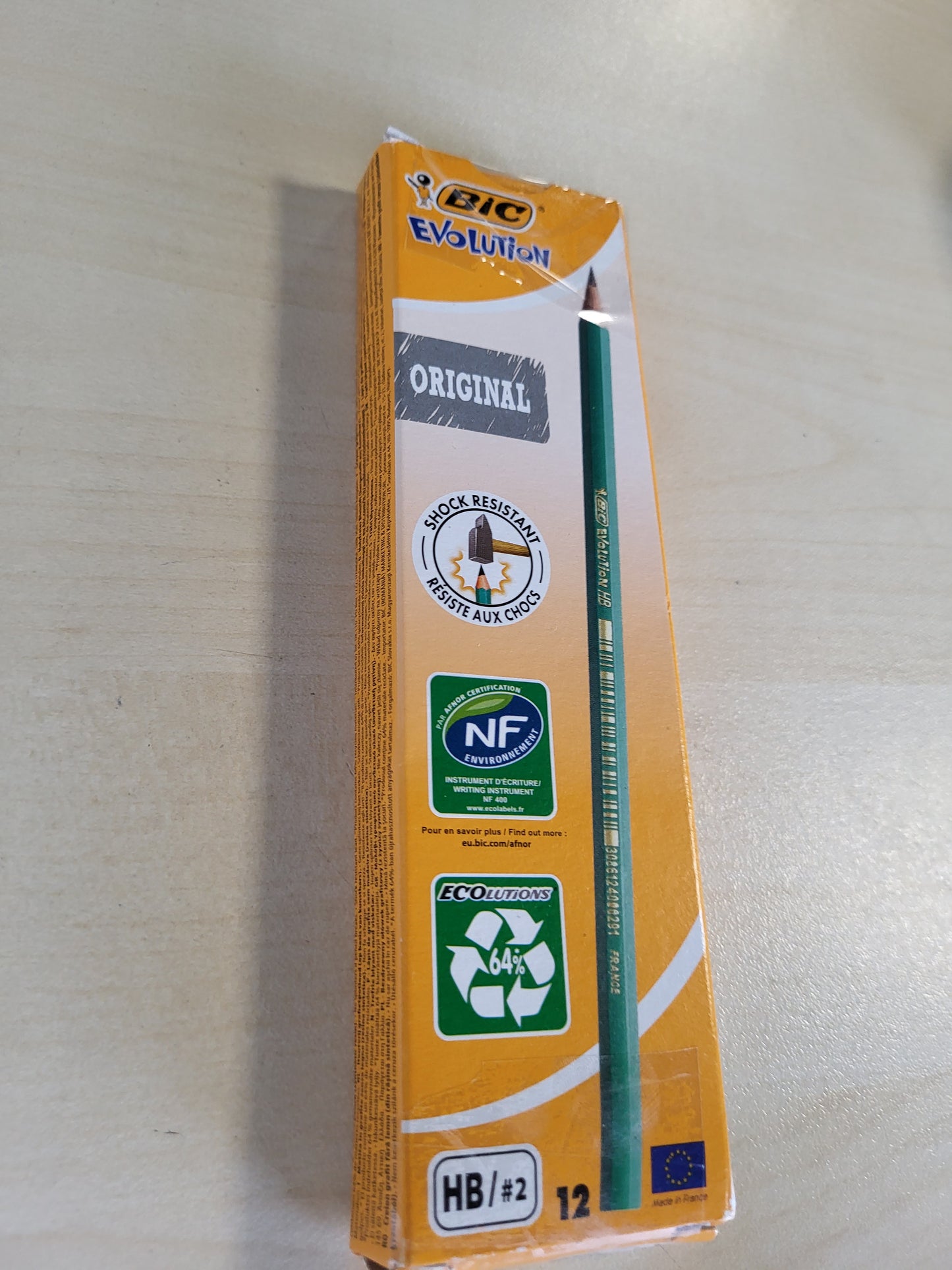 267102 - BIC Laps Evolution Original 650 HB, pako me 12 copë, gjashtëkëndore, jeshile