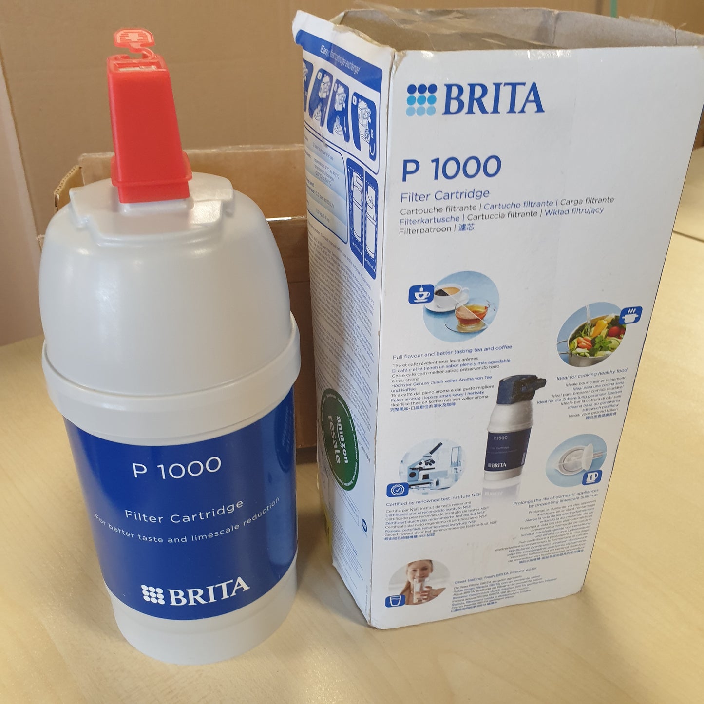 208378 - BRITA P1000 - Fisheku i Filtrit të Ujit për Rubinet - Zvogëlon Gëlqeren, Klorin, Plumbin, Bakrin - Kapaciteti 1200L