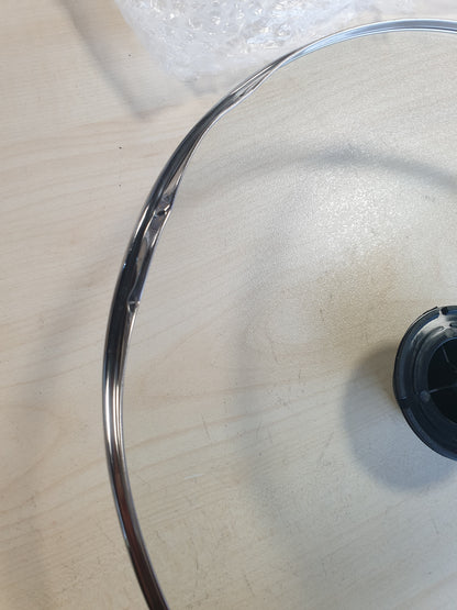 253599 - ZANETTI Kapak qelqi me dorezë për tenxhere dhe tiganë, diametër 32 cm