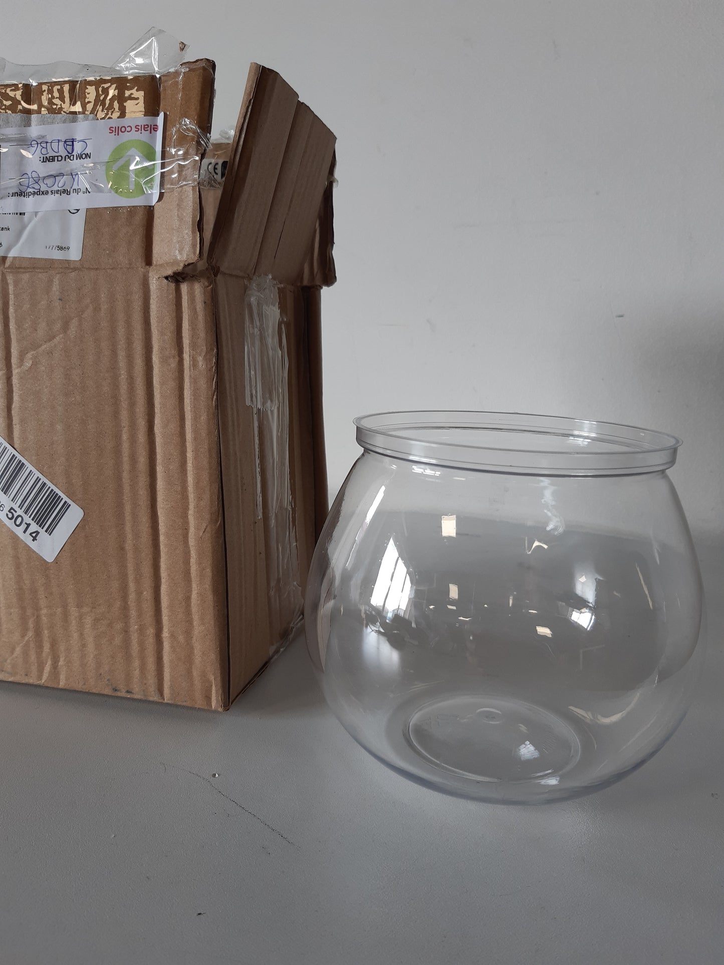257948 - Beaupretty Akuarium i Vogël me Tas Peshku Plastik Transparent, 5.12 x 5.12 x 4.53 Inç