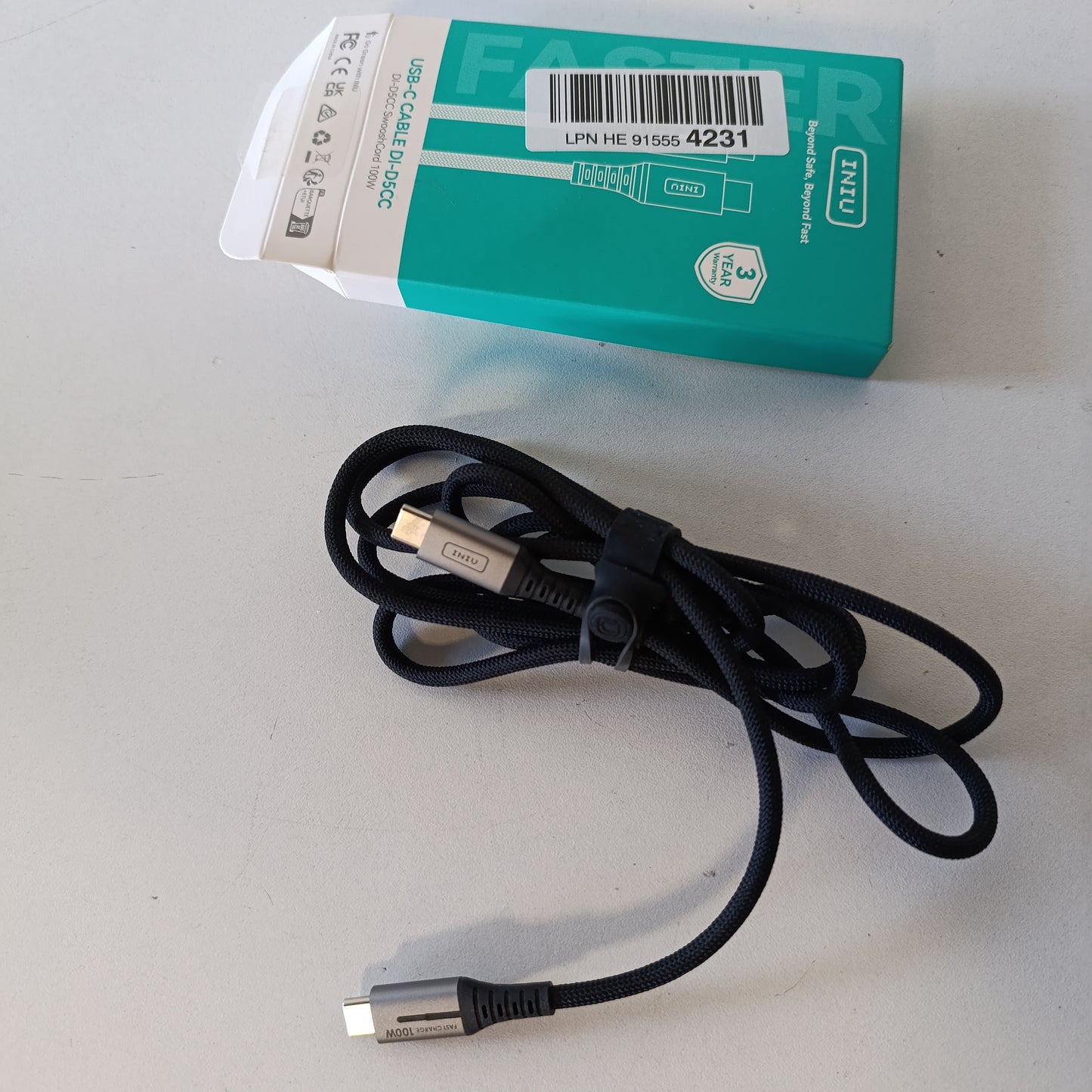 267400 - INIU Kabllo USB C 100W PD3.0 [2m] Nylon i thurur për iPhone 17 16 15 Pro Max Samsung Galaxy S25 S24 S23 Pixel 9 iPad Air Pro MacBook