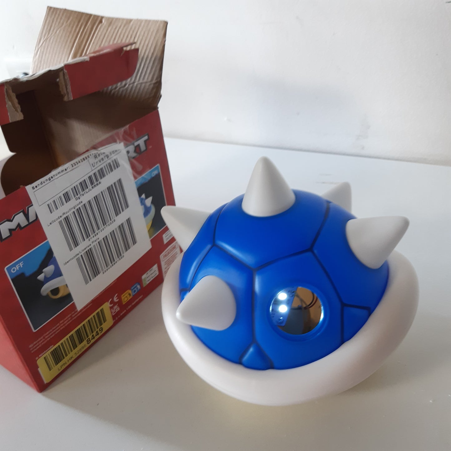 246736 - PALADONE Dritë blu me skelet Super Mario me zë, dekor shtëpie për lojëra, produkt Nintendo me licencë zyrtare