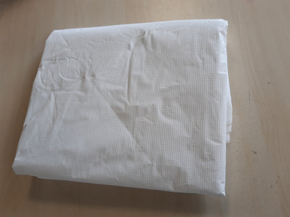 215016 - ASAIY Mbulesë tavoline e bardhë, 120 x 180 cm, plastike, dizajn i trashë thithës, për piknikë, Krishtlindje, dasma, ditëlindje fëmijësh