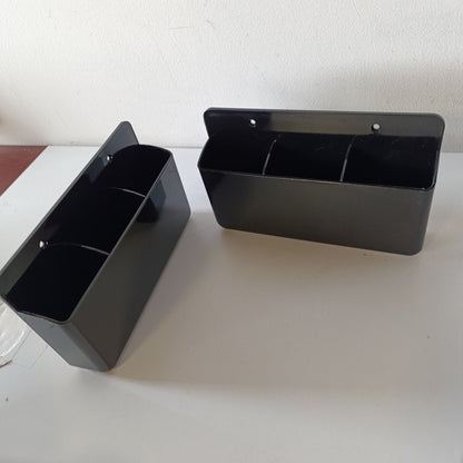 186648 - VEFTSVY - Mbajtëse për Telekomandë, Pako me 2 të ngjitur në Mur, Materiale Plastike, Ngjyra e Zezë