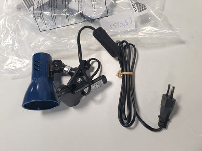 257335 - BRILONER LEUCHTEN LOCK | Llambë me kapëse | 40 W | IP20 | Ngjyra: blu | Materiali: metal-plastikë | Përfshin 1 llambë E14 | Dimensionet: 6.5 x 11.5 x 10.8 cm